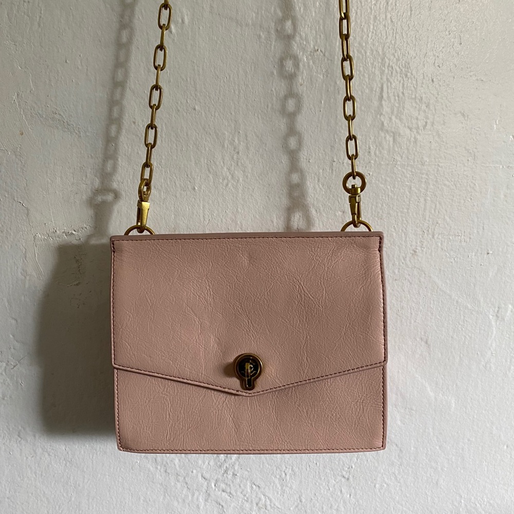 Fossil Stevie Leather Crossbody Purse in Pink